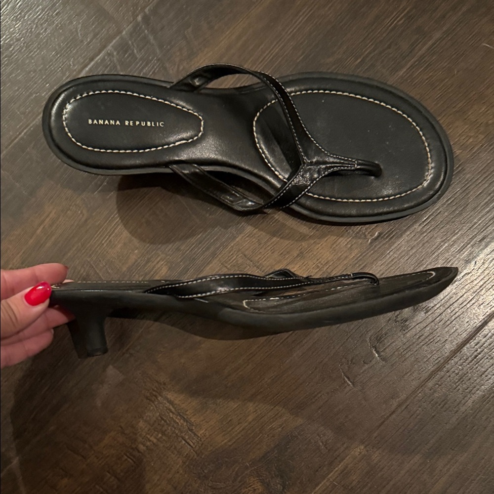 Banana Republic Black Heeled Sandals